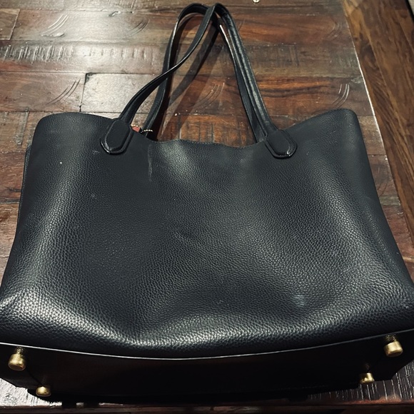 Black Leather Tote Bag - Picture 3 of 6